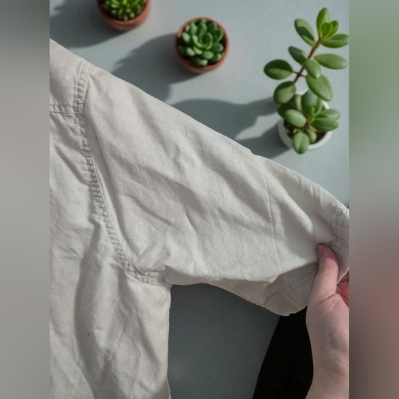 Croft & Barrow Casual Button Down Men's Shirt Off White Size X-Large (EUC) - Picture 9 of 11